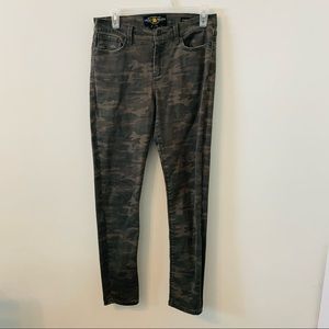Lucky Brand Brooke Legging Jeans Green Camouflage